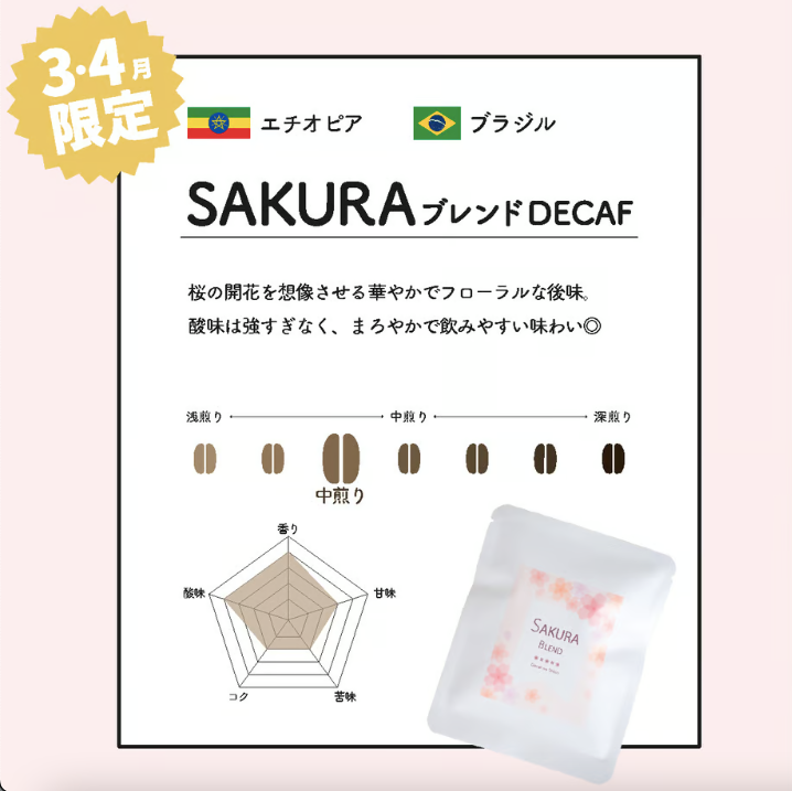 デカフェのしおりが販売する3種のデカフェ飲み比べセット