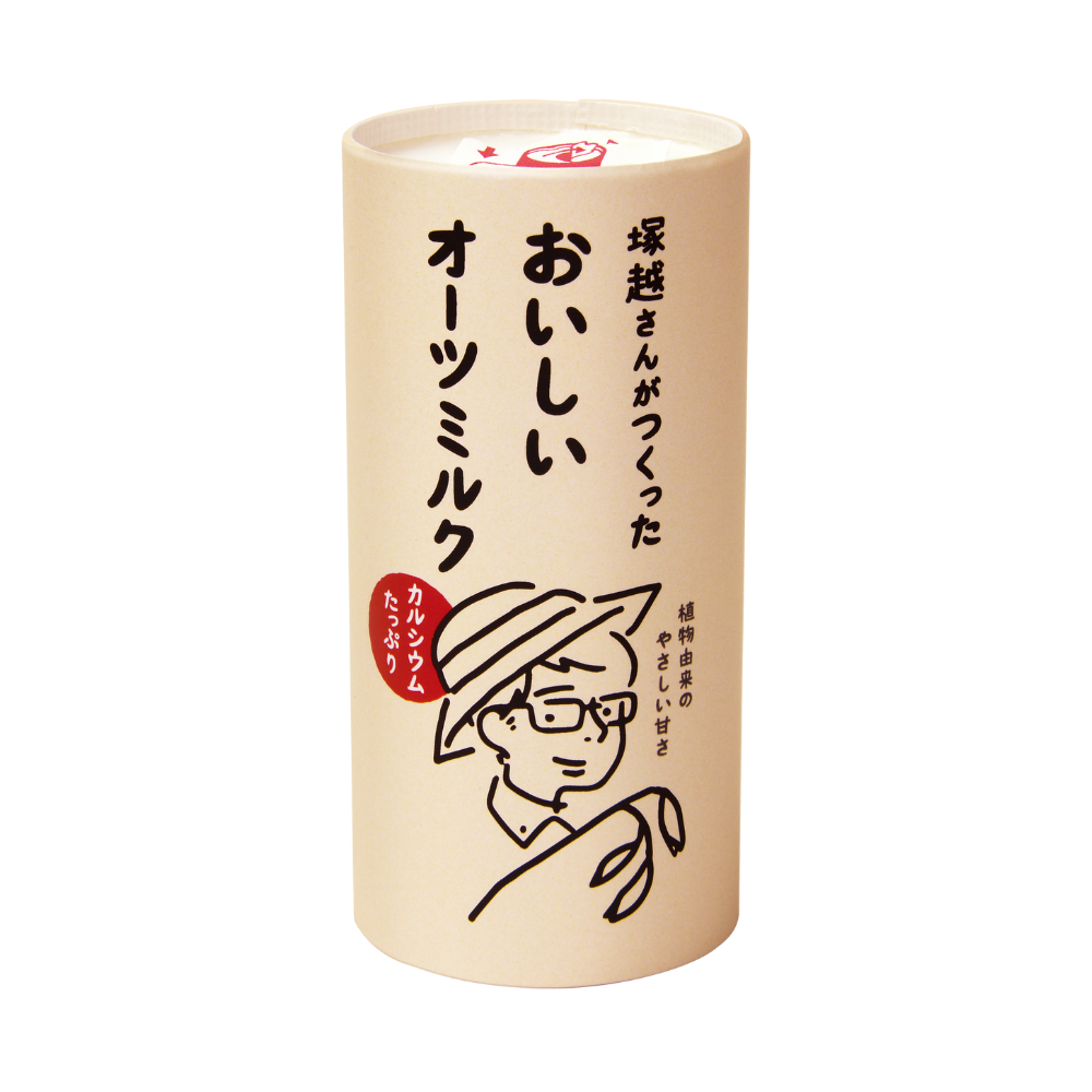新品未開封　塚越さんがつくった　おいしいオーツミルク 195g×24本３箱セット 塚越さんのオーツミルク｜甘味料不使用で自然な甘さ