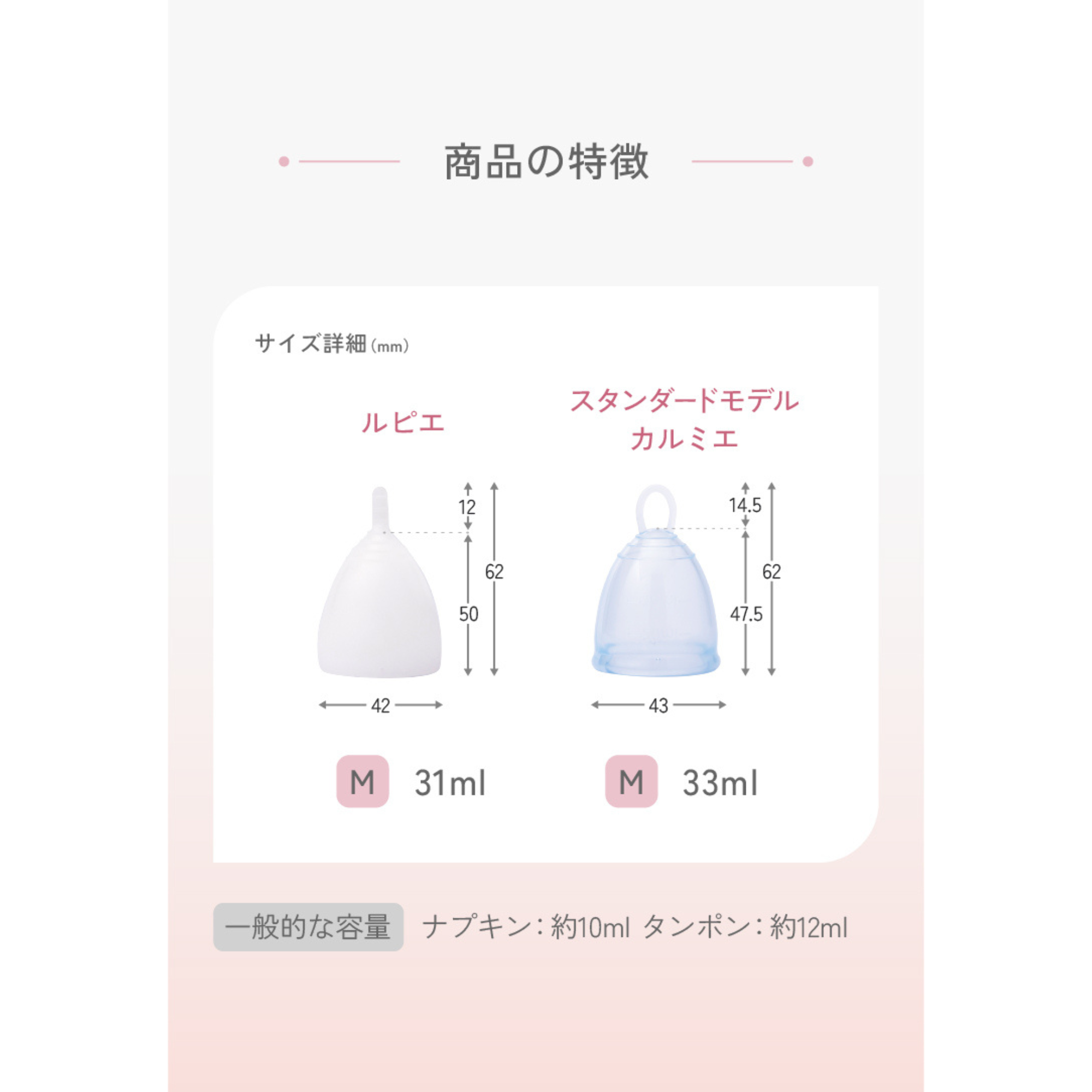 ゴムノイナキ株式会社が販売するfeminak (フェミナック) 国産月経カップ 全4種