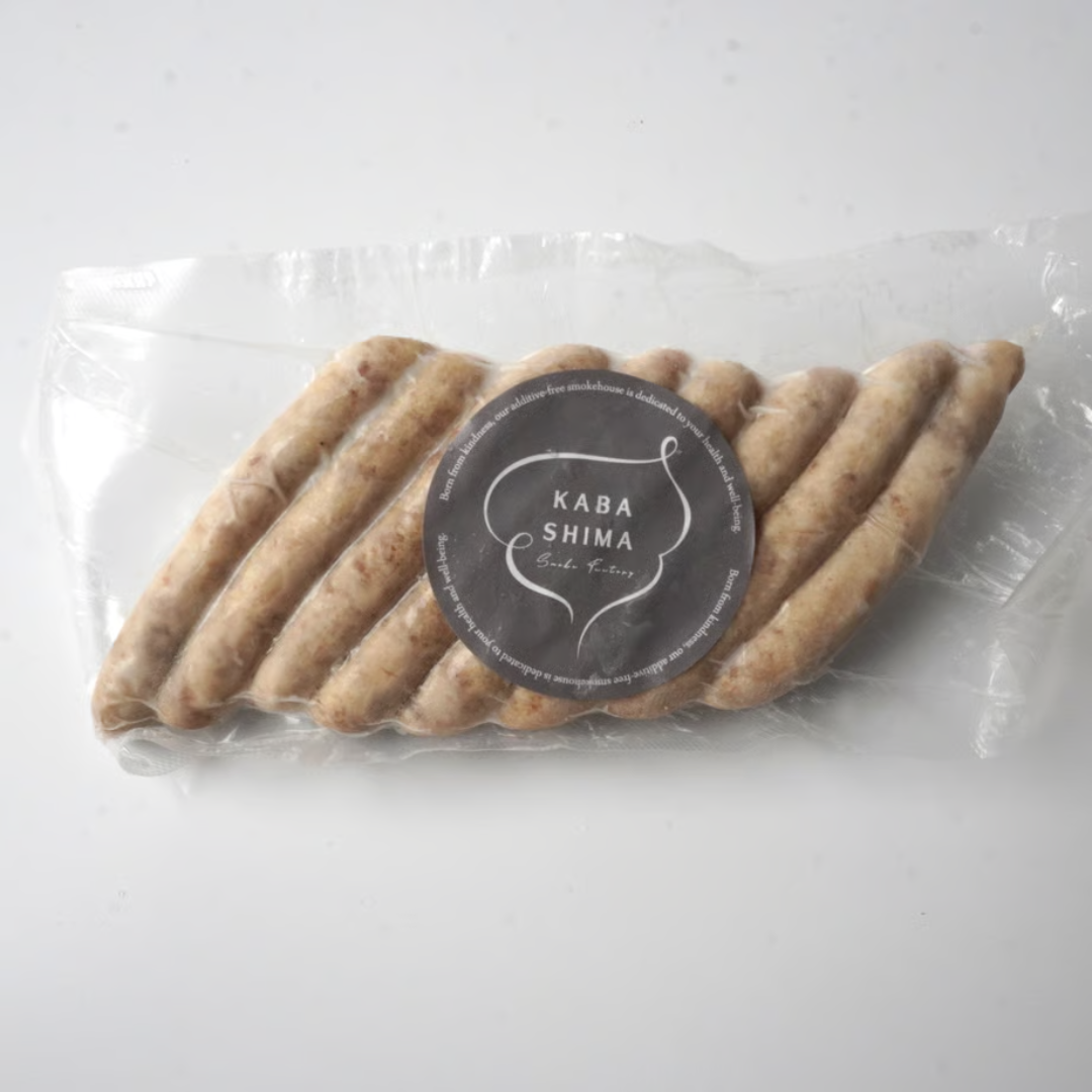 株式会社ファインエースが販売する放牧豚の無塩せきあらびきソーセージ