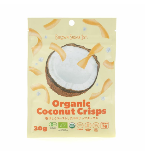 株式会社ブラウンシュガー1STが販売する「食物繊維が摂れるヘルシースナック Organic Coconut Crisps」