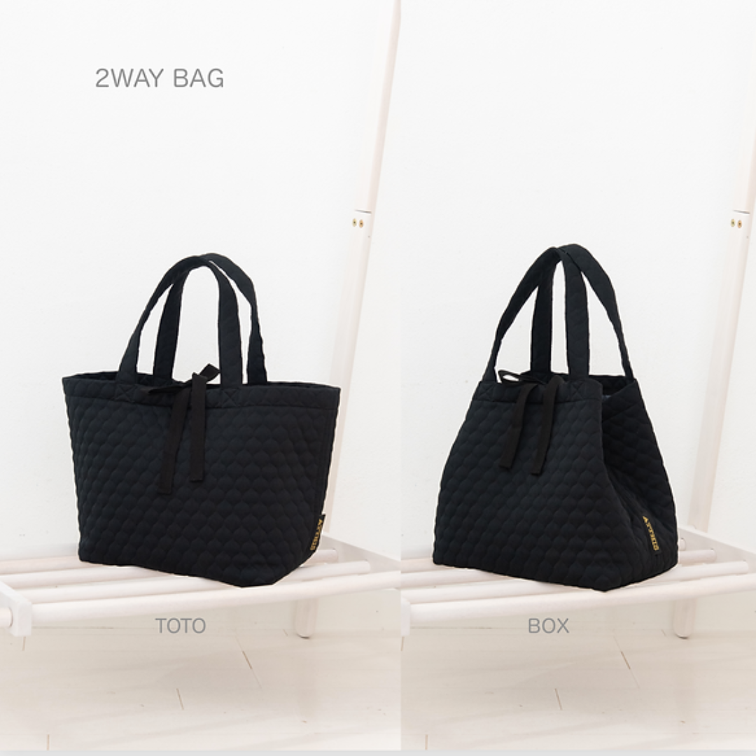 株式会社OUTBLOOMが販売するblack quilt BAG 2way tote black auit 全2種