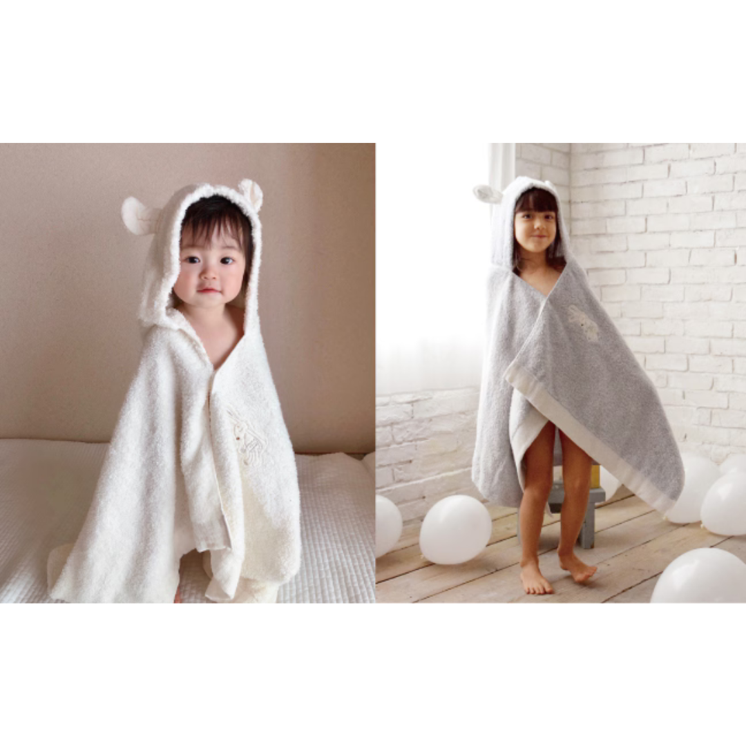 コンテックス株式会社が販売するシュエットフード付きバスタオル アイボリー