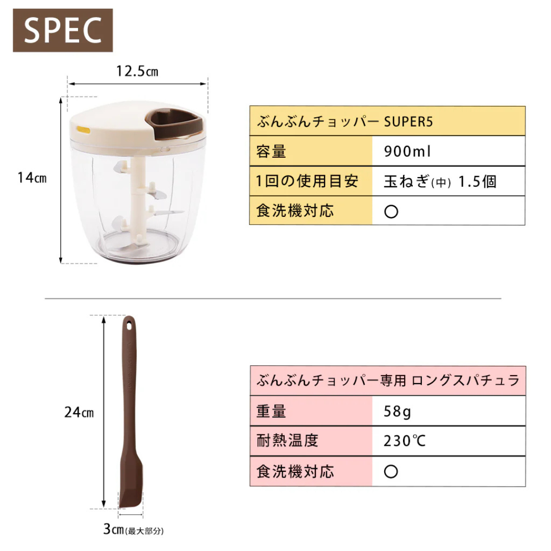 有限会社ケイ・アンド・エーが販売する【セット】ぶんぶんチョッパースーパー5ブラウン+ロングスパチュラ