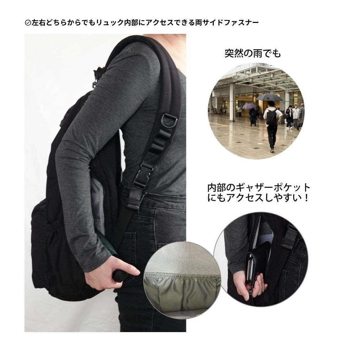 星野太郎バッグデザイン研究が販売するぺアレンツサックアルファ Mサイズ ブラック