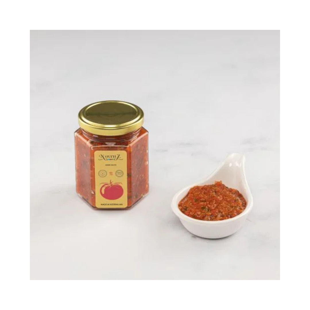 株式会社アルジャスワールドが販売するNOVRUZケバブトマトソース(中瓶200g)