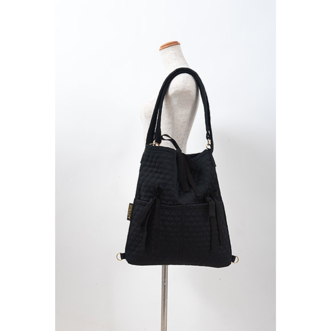 株式会社OUTBLOOMが販売するblack quilt BAG 3way bag black quilt