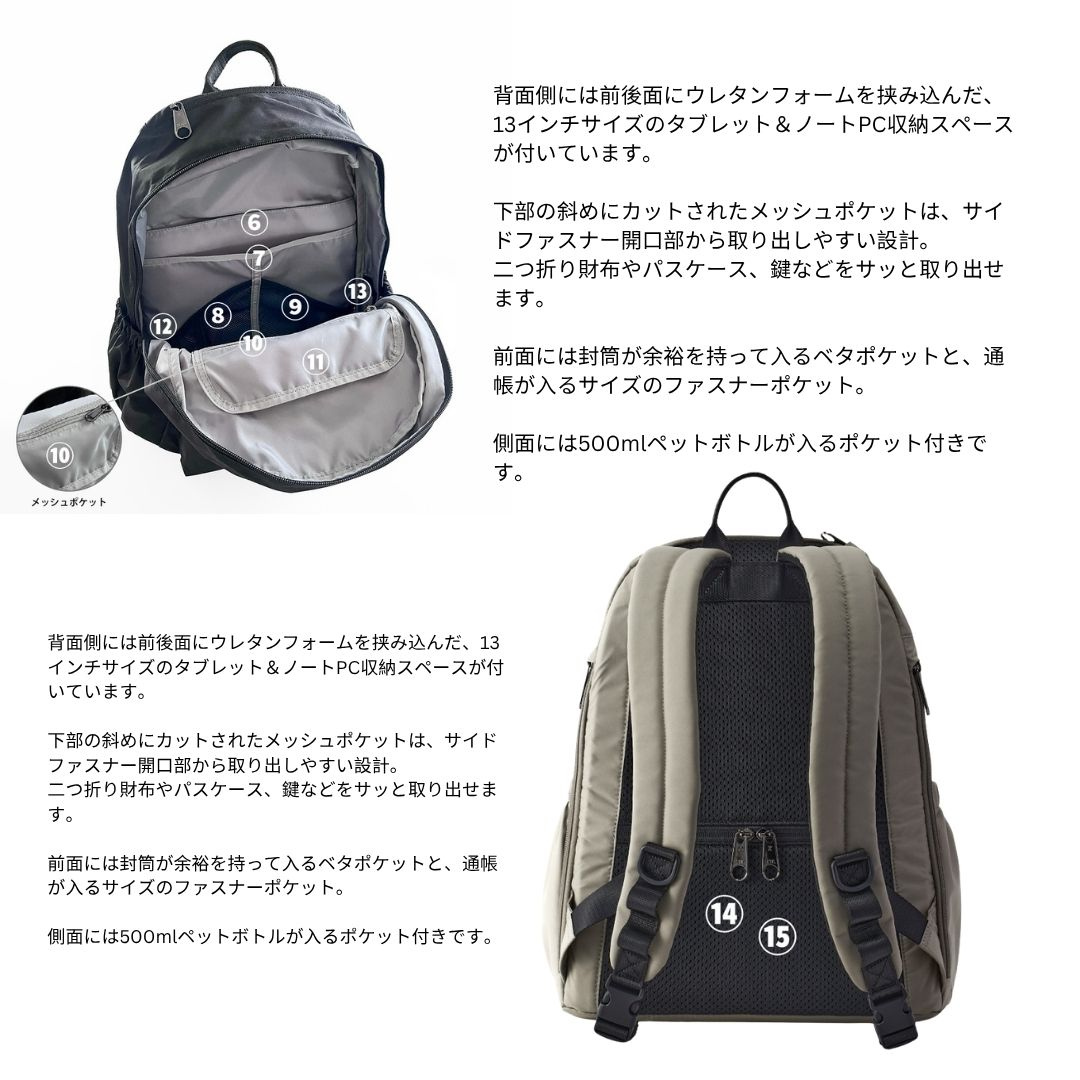 星野太郎バッグデザイン研究が販売するぺアレンツサックアルファ Mサイズ ブラック