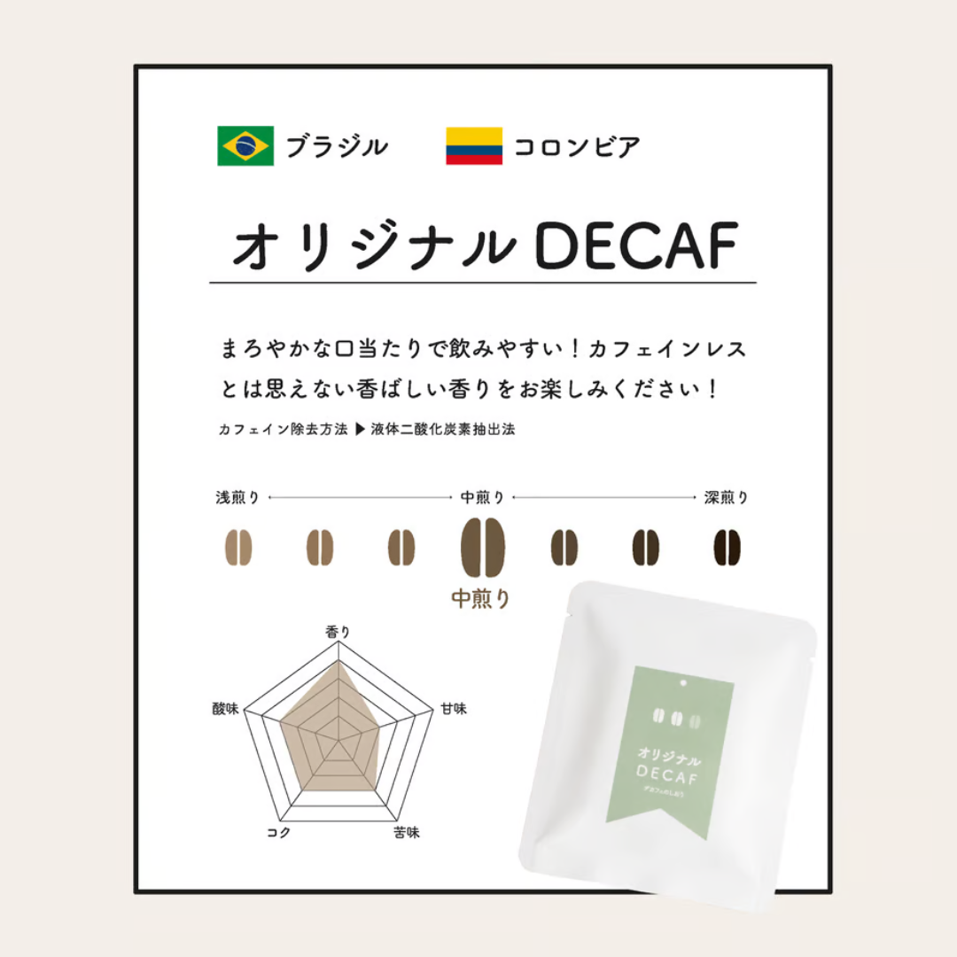 デカフェのしおりが販売するオリジナルDECAF 3個入り