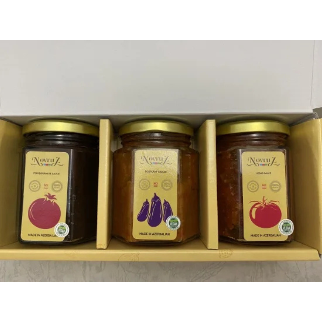 株式会社アルジャスワールドが販売するNOVRUZソース・ジャムギフトボックス(200g瓶×3本用)