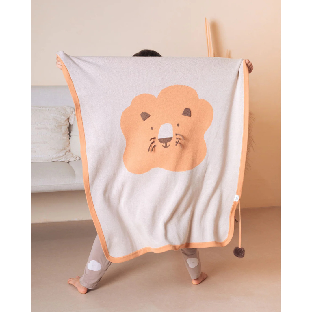 MAYNAMI株式会社が販売するライオンニットブランケット