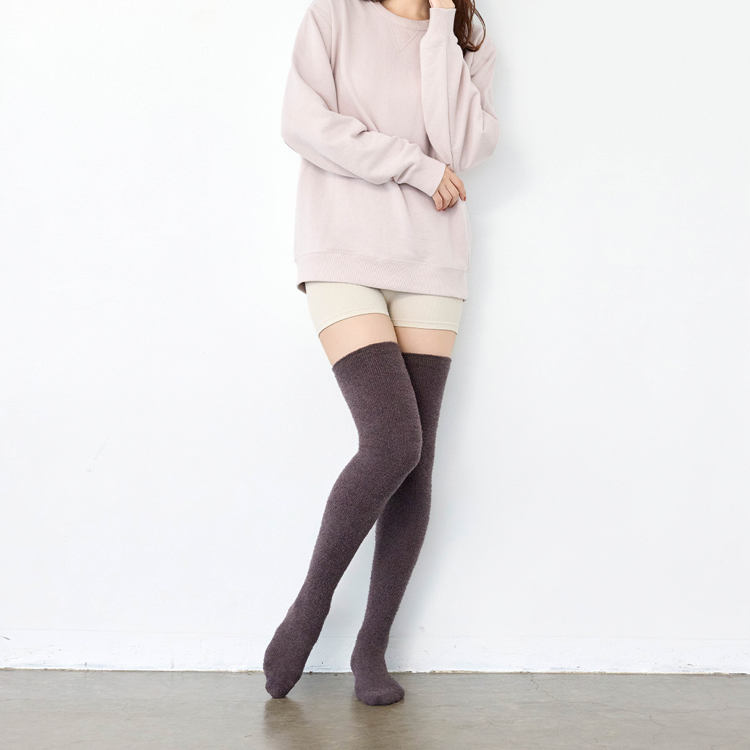 株式会社YB-LAB.が販売するふわりぃスリム ソックス ロング ココア