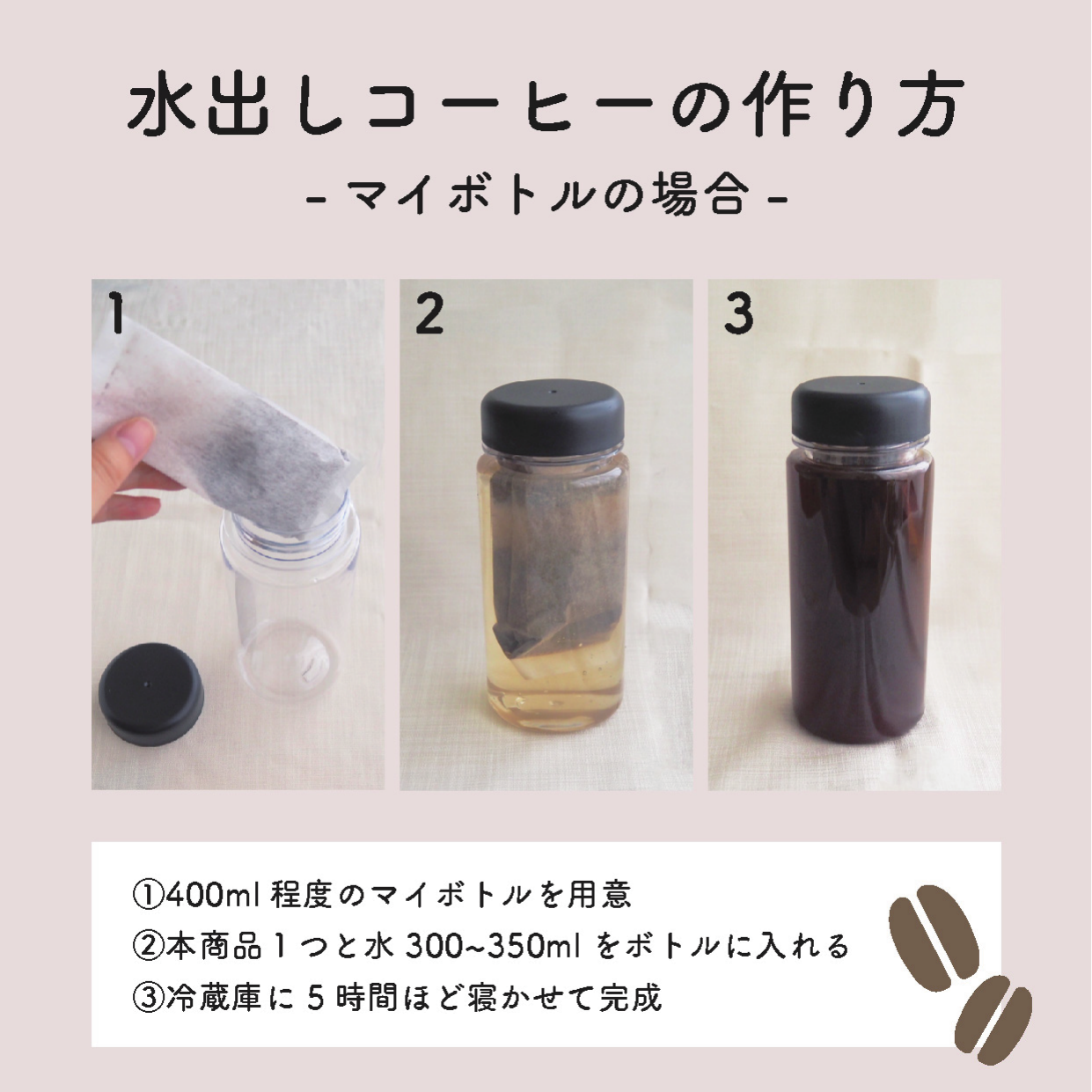 マイボトルで作る水出しコーヒーの作り方