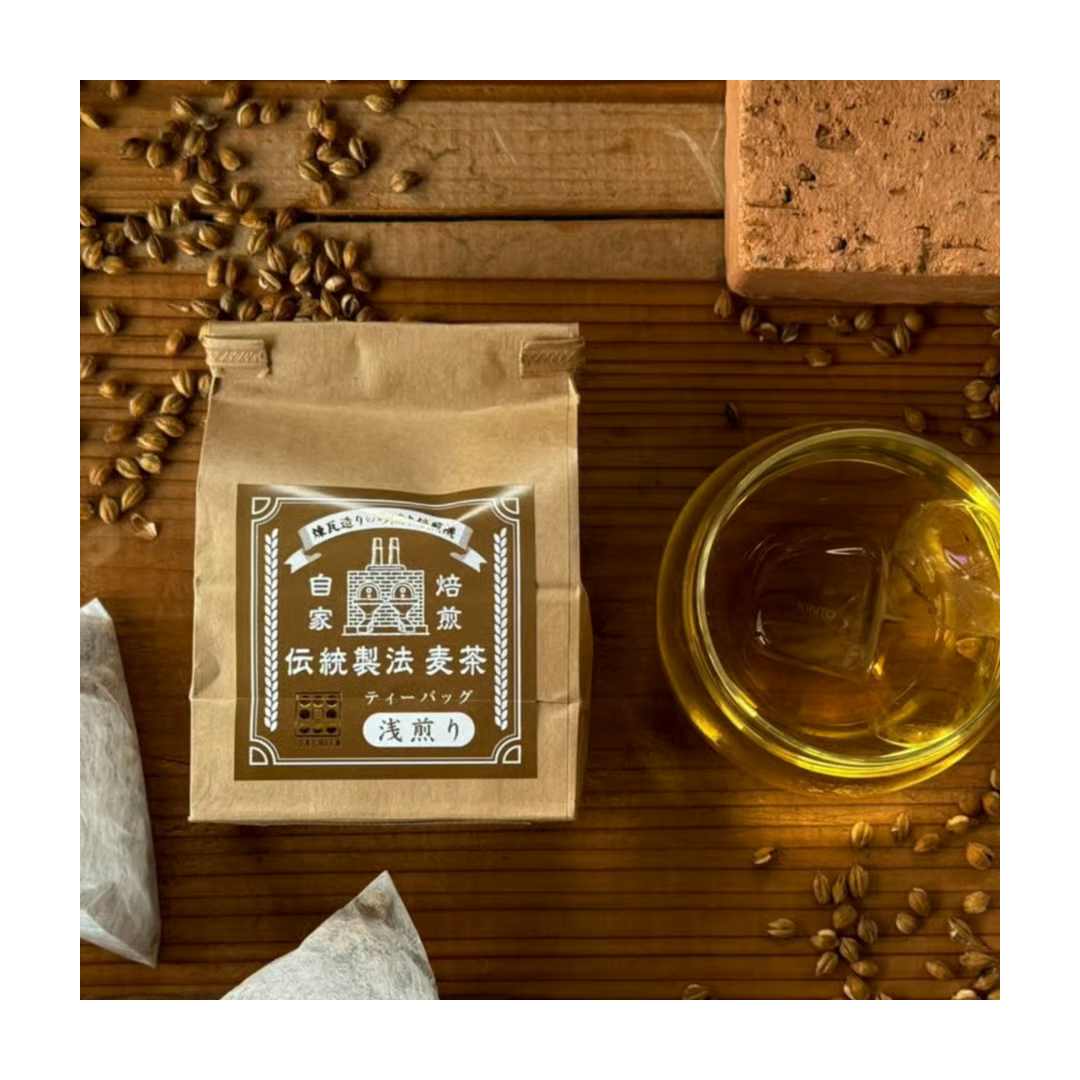 株式会社伊佐食品(いさし園)が販売する伝統自家焙煎麦茶(浅煎り小)