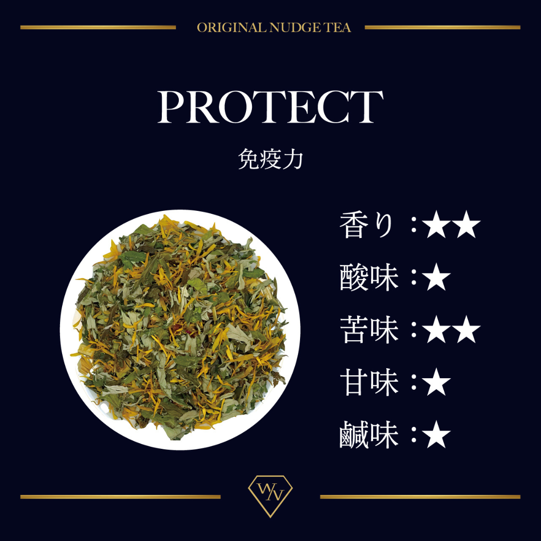 W-NUDGEが販売する国産無農薬の薬膳ハーブティー「PROTECT』