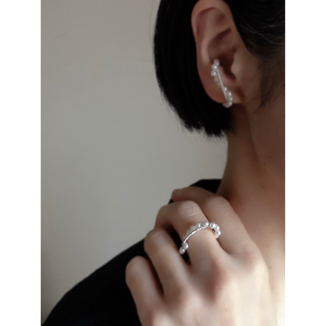 petite anneが販売するイヤーカフ(ラウンド)〜淡水パール