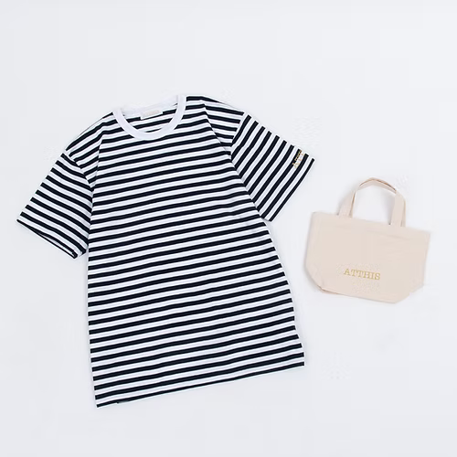 株式会社OUTBLOOMが販売するBorder T-Shirt ＆ Tote bag set 2カラー/4サイズ