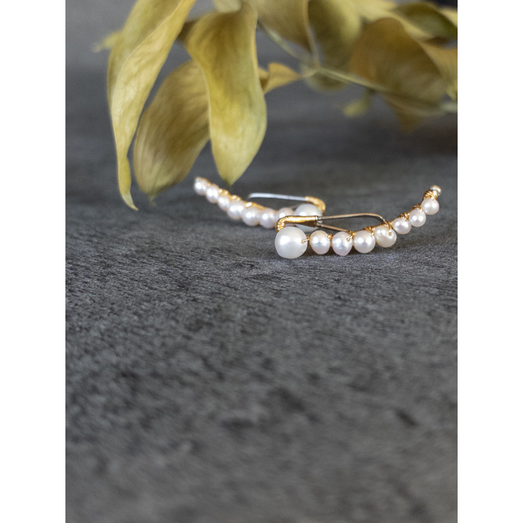 petite anneが販売するオリジナルイヤークリップ〜淡水パール