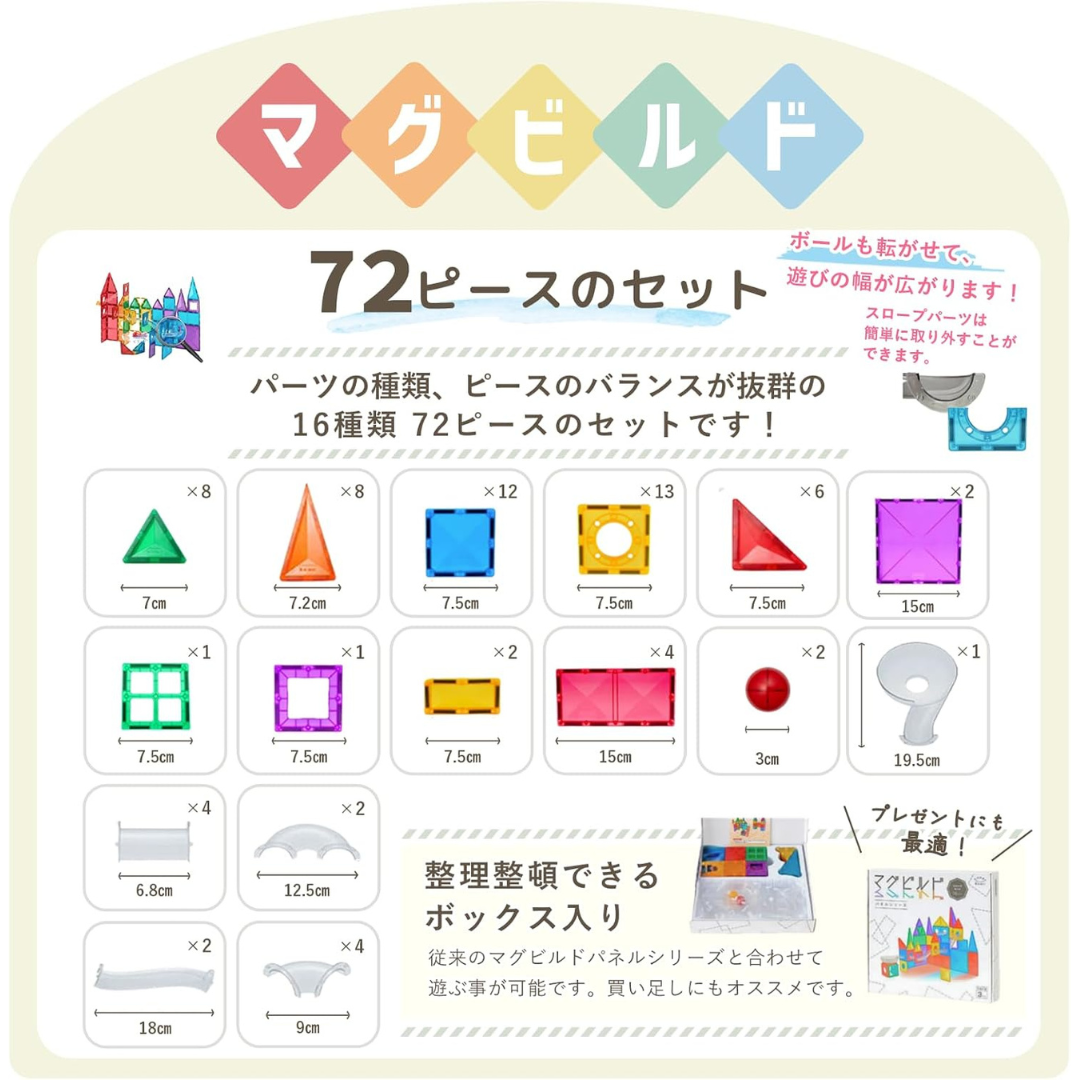 マグビルドスロープセット・プラス 磁石ブロック