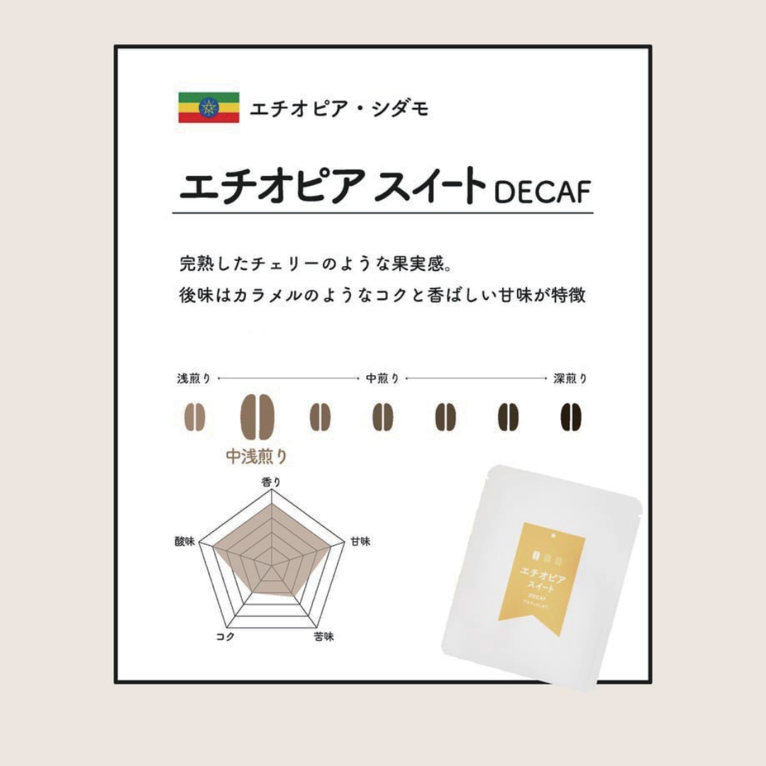 デカフェのしおりが販売するデカフェのしおり（ドリップバッグ）5P　全４種
