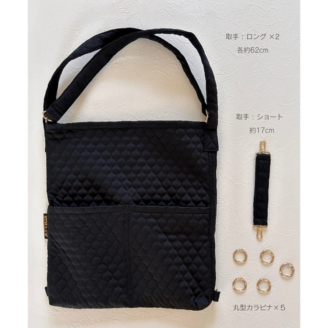 株式会社OUTBLOOMが販売するblack quilt BAG 3way bag black quilt  