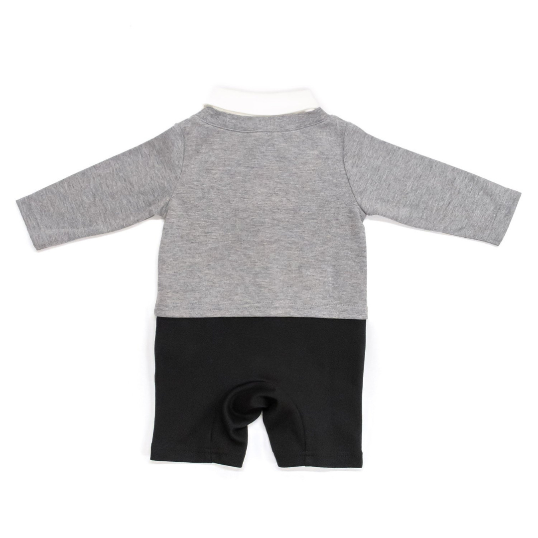 株式会社Rokが販売するフォーマルVネックロンパース（ブラック・グレー）全4種　