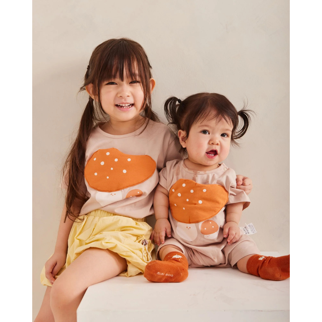 MAYNAMI株式会社が販売するmimimonoマッシュルームキッズTシャツ