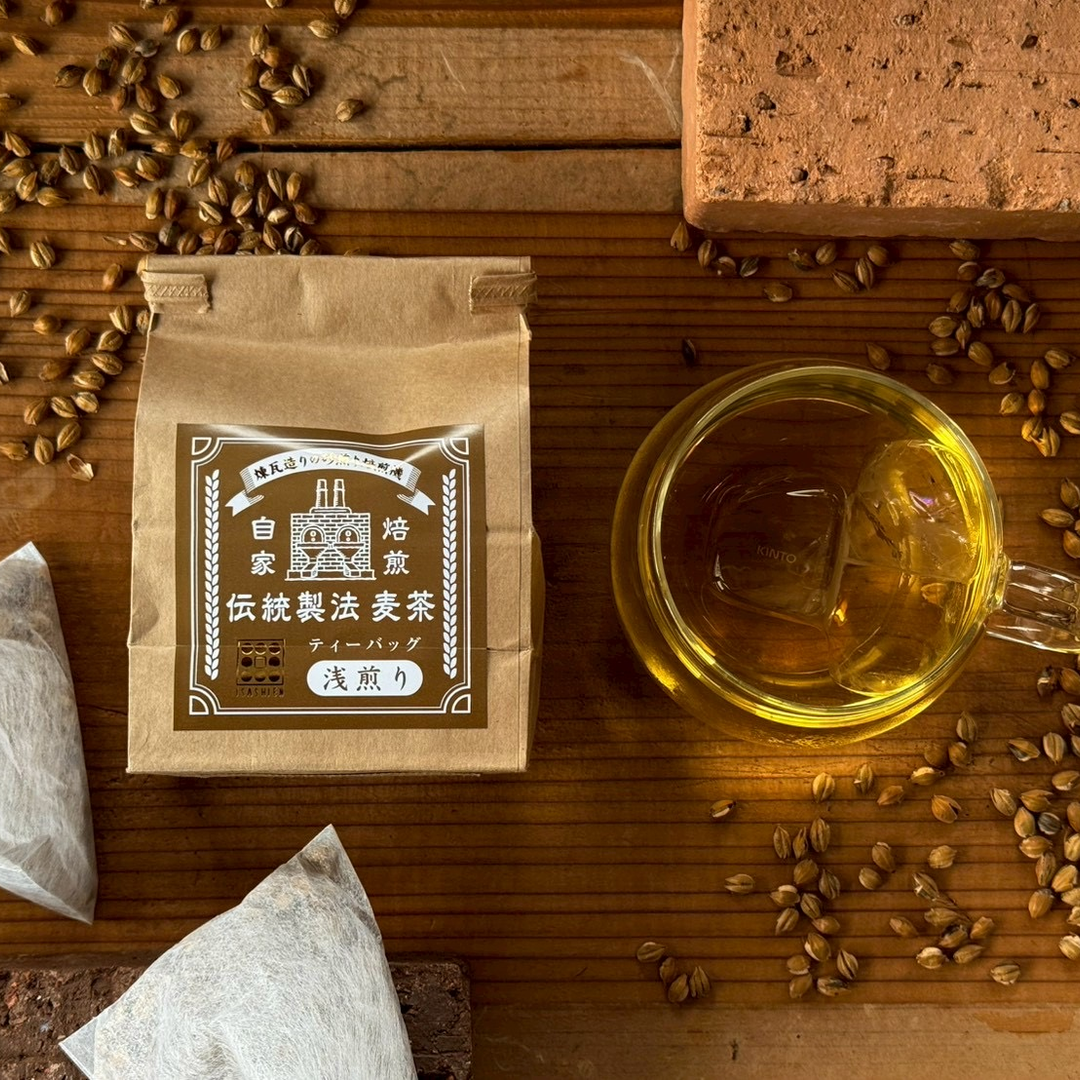 いさし園が販売する自家焙煎 伝統製法麦茶 浅煎り